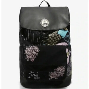The Nightmare Before Christmas Jack Sally Black Slouch Backpack Halloween Skater